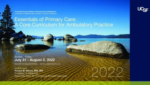 UCSF CME Essentials of Primary Care: A Core Curriculum for Ambulatory Practice 2022 (CME VIDEOS)
