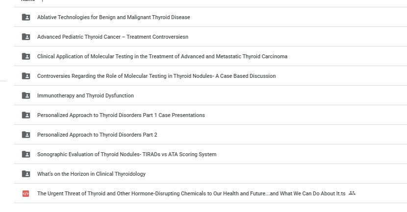ATA Thyroid Association 2020 Summer Series 10-Webinar Package ( Virtual Conference )