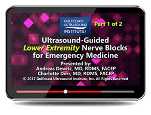 Gulfcoast: Ultrasound-Guided Lower Extremity Nerve Blocks for Emergency Medicine