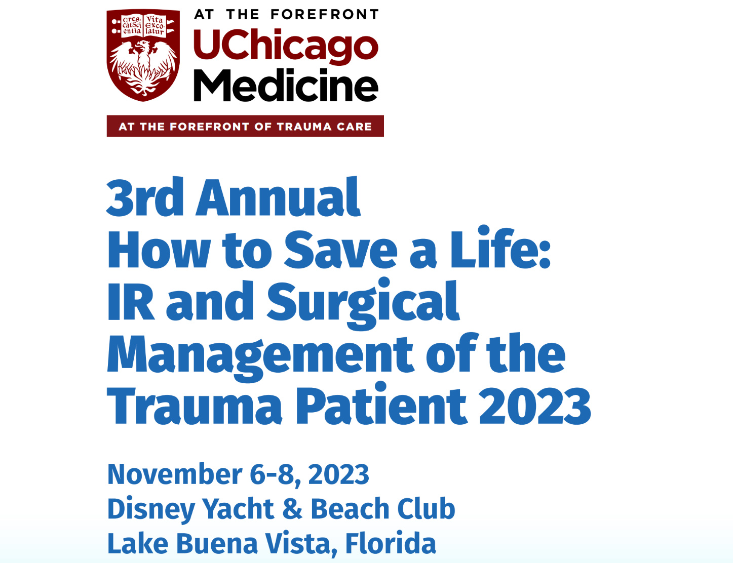 IR and Surgical Management of the Trauma Patient Conference 2023