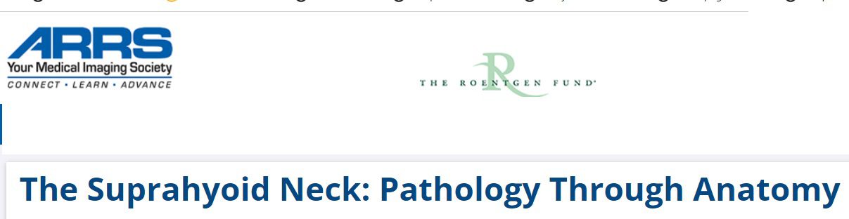 ARRS 2023 The Suprahyoid Neck: Pathology Through Anatomy