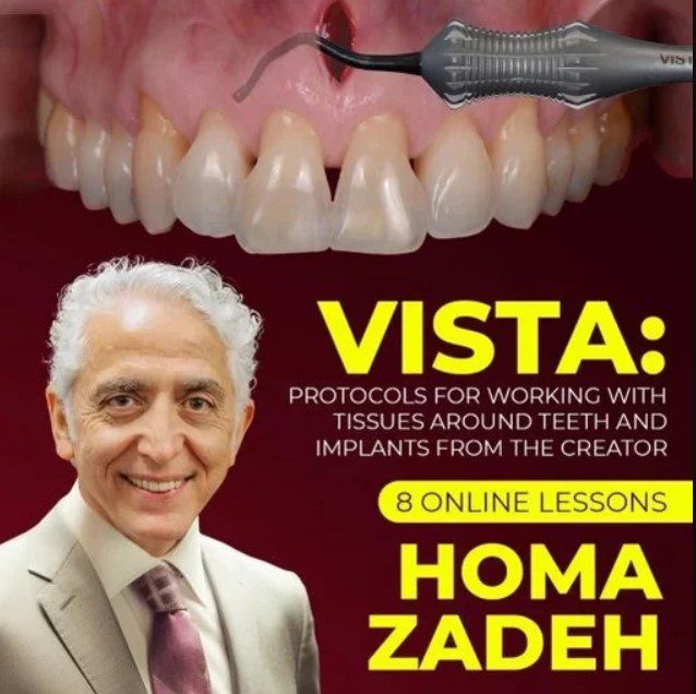 All the possibilities of using VISTA technique for soft tissue and bone augmentation, from its creator Homa Zadeh! In the course, you will learn the techniques of: Periodontal plastic surgery Autogenous grafts Soft tissue and bone augmentation Modular bone plastic Socket augmentation. You will analyze all the possibilities of using the VISTA technique in the treatment of periodontal and peri-implant tissue diseases. Additionally, you will learn about all the nuances of using PRF, membranes, and bone-substituting materials during plastic and implantation. After the course, you wilperiodontal surgeryl receive a full set of necessary and relevant techniques for the treatment of periodontal diseases and alveolar ridge defects in any clinical situations. Presnented By: Homa Zadeh 8 Videos – duration: 6 hours & 27 min – Files size: 4.5 GB