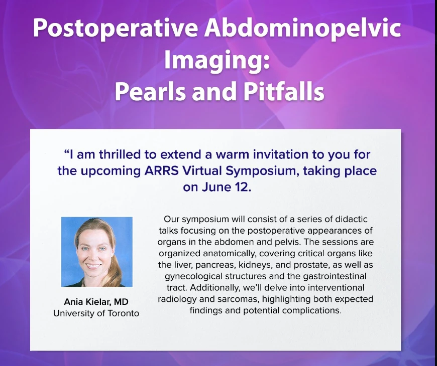 ARRS Postoperative Abdominopelvic Imaging: Pearls and Pitfalls 2024