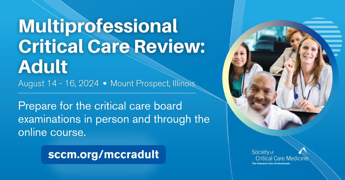 SCCM Multiprofessional Critical Care Review: Adult Online 2024